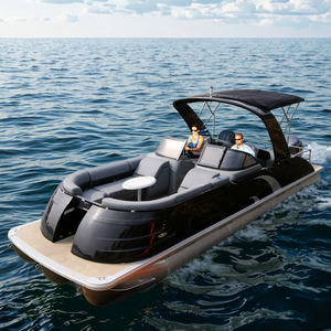 Yate Pontón de Lujo con Casco de Fibra de Vidrio, Popular en 2025, con Motor de 150HP, Capacidad para 10 Personas, Certificado CE, para Pesca Recreativa - Product Image 3