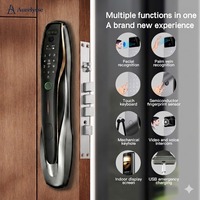 Cerradura Inteligente Todo en Uno Aurelysse, Cerradura Inteligente de Grado Profesional con Reconocimiento Facial 3D y Intercomunicador Activo para Puerta de Casa