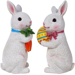 ईस्टर बन्नी राल लाक्षणिक छोटे डेस्कटॉप आभूषण पर्यावरण के अनुकूल गैर-विषैले - Product Image 5