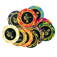 Jetons de poker en argile Texas Hold'em de 40mm jeton de jeu de casino de table de blackjack en vente en gros