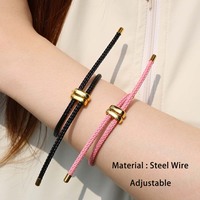 Bracelet en cuir tressé Boho fait main pour femme Bracelet réglable multicolore Bijoux en laiton à la mode pour cadeau