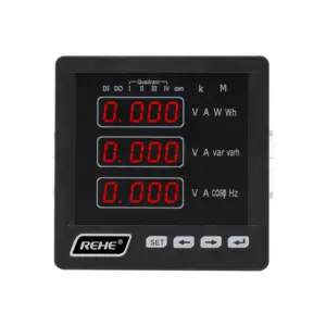 Led Display Digitale Huidige Spanningsfrequentie Amp Volt Hz Multimeter Drie Fase Kwh Cos