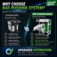 Machine de remplissage et d'emballage semi-automatique multifonctionnelle à valve à impulsion avec poussoir de sac pour aliments, pâte, sable (plastique)