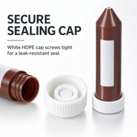 Tube à centrifuger en verre ambré de 50 ml, protection UV à 100 %, tube conique en PP avec bouchon à vis pour le stockage d'échantillons sensibles à la lumière