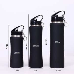 Customized Luxury Portable Gym Sports Flask Vacuum Stainless Steel Insulated Carabiner Water <b>Bottle</b> Straw <b>for</b> Business Gifts - Product Image 2