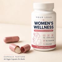 Capsules végétales HPMC Mélange Bien-être Féminin Bouteille Marque Blanche 60 Comprimés Usine ODM