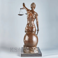 Statuette de la déesse de la justice en bronze, statue grecque, sculpture artistique personnalisable, couleur et taille sur mesure pour la décoration de jardin extérieur