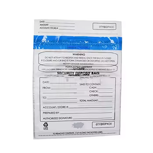 Hot Selling Security Cash Bag mit transparentem Fenster und Seriennummer für die Verwendung von Bank einlagen im Einzelhandel - Product Image 2