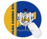 Tapis de souris rond personnalisé promotionnel SGR Sigma Gamma Rho Sorority, base en caoutchouc antidérapante, accessoires informatiques