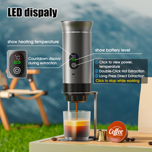 Cafetera de Viaje al por Mayor de Fábrica, con Batería, Pantalla LED, Calentamiento Rápido, Mini Cafetera Eléctrica Espresso para Coche, OEM - Product Image 3