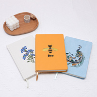 Journal d'apparence de haute qualité cahier de tissu de Style Simple A5 livre de journal de fleurs brodées