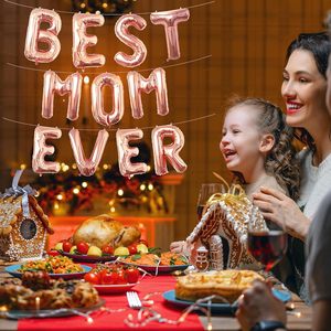 Decoración para el Día de la Madre de 16 Pulgadas, Pancarta de Aluminio con la Frase 'El Mejor Papá del Mundo', Juego de Globos y Guirnaldas para Decoración de Fiestas - Product Image 5