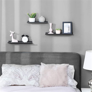 Set di 3 mensole <span class=keywords><strong>a</strong></span> <span class=keywords><strong>muro</strong></span> mensole galleggianti in metallo mensole in legno massello <span class=keywords><strong>scaffalature</strong></span> industriali <span class=keywords><strong>a</strong></span> parete per decorazioni - Product Image 6
