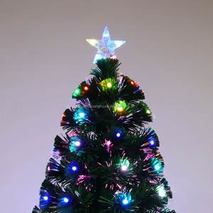 1.8m Flame Retardant Green PVC Full Color LED <b>Light</b> Simulation Fiber Optic Christmas <b>Tree</b> - Product Image 4