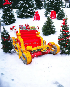 Célébrations de Noël gonflables commerciales de PVC avec le traîneau gonflable de notre père Noël - Product Image 1