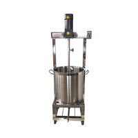 Machine à chauffer 30-50L Sauce au sucre Marmites de cuisson avec mélangeur Confiture chemisé Cuisinière avec agitateur Bonbons Machine de cuisson