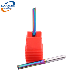 Songjie hai sáo thẳng cuối nhà máy rãnh để cắt hợp kim đồng thép phay cắt đôi sáo thẳng Bộ định tuyến bit - Product Image 4