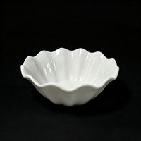 Bol à salade en mélamine de haute qualité, grand bol de service, vaisselle de buffet, durable, bol en mélamine unique en forme de fleur