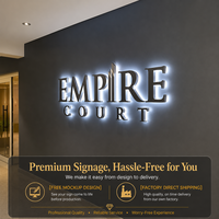 Letrero Metálico Cortado con Láser, Letrero con Logotipo Personalizado, Letreros Comerciales, Decoración para Salón de Belleza, Letreros con Logotipo 3D Retroiluminados para Pared, Letreros Comerciales para Exteriores