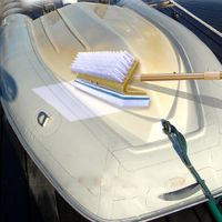 Nouvelle brosse de nettoyage pour yacht et bateau avec manche en acier inoxydable et éponge en mélamine pour ponts marins et embarcations