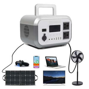 Station de charge mobile extérieure 600W LiFePO4 Lithium 9 ports à charge rapide compatible solaire et automobile, onde sinusoïdale pure, pour CPAP/réfrigérateur, US - Product Image 2
