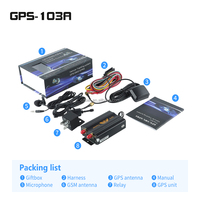 Kendaraan armada/mobil 2G Gps 103a mobil penghenti mesin pelacak Gps Tk103a dengan ponsel pelacakan perangkat lunak