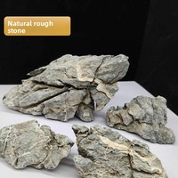 Ornement paysager d'aquarium en pierre bleue naturelle lavée à l'acide pour aquariums et terrariums de tortues