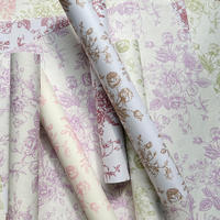 Papier d'emballage floral double face enduit de résine, imperméable et épaissi, pour bouquets, fleuristes, impression en héliogravure