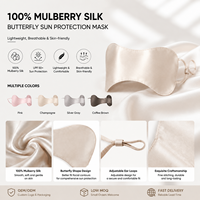 Masque facial de protection solaire coréen en soie de mûrier 100% Meiyang Premium UPF50+ – Doux pour la peau, hydratant et rafraîchissant