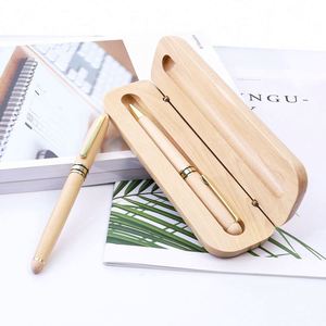High Quality Custom Custom Logo Engraved Wooden Pen <b>Set</b> Box Ballpoint Pens Personalized Design Gift Business <b>Writing</b> - Product Image 4