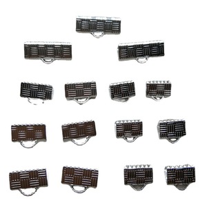 Clips rectangulaires en fer plaqué or KC, design géométrique, couleur blanc K, origine Yiwu, pour la fabrication de bracelets - Product Image 1