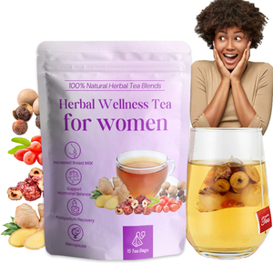 Equilibrio hormonal de soporte de etiqueta privada OEM, contiene dátiles rojos de azufaifo, té de recuperación posparto de bayas de Goji - Product Image 1