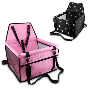 <strong>Pet</strong> Car <strong>Booster</strong> Seat Travel Carrier Cage, Oxford Breathable Folding Soft Washable Travel Bags for Dogs Cats or Other Small <strong>Pet</strong> - Product Image 1