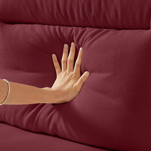 87.4-inch Cloud Series Modern Minimalist Button-Tufted Square Arm Three-Seater Fabric <b>Sofa</b> Set Comfortable Upholstered Villa - Product Image 5