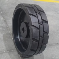Nouvelle roue de construction Huanghe anti-crevaison 13*4 en PU massif 327mm x 103mm 16kg avec jante en acier et roulement à billes pour nacelle élévatrice à ciseaux