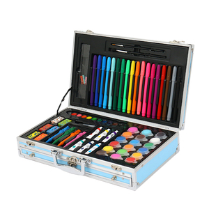 Vente en gros de coffret cadeau en aluminium Set de <span class=keywords><strong>dessin</strong></span> et de peinture Fournitures d'art Lot de 123 kits de <span class=keywords><strong>dessin</strong></span> de luxe pour adultes Artiste Débutants Enfants - Product Image 3
