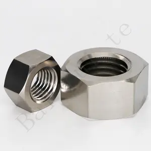 Directo de fábrica CNC mecanizado GR2 GR5 DIN934 DIN439 tuerca titanio tuercas hexagonales M2 M4 M5 M6 M8 M10 tuercas de titanio