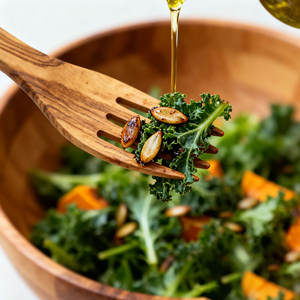 El juego de utensilios de cocina de madera de olivo de 5 piezas incluye soporte con espátula, cuchara para mezclar, cuchara para ensalada y tenedor - Product Image 6