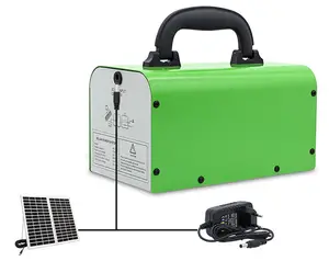 EP Generator daya surya portabel 20w, Generator tenaga surya Mini 18v Dc dengan lampu Led Radio dalam ruangan untuk penggunaan rumah