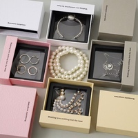 Mini boîte à bijoux de luxe PE film suspension glissière tiroir bijoux bracelet collier boucle d'oreille cadeau boîtes à bijoux emballage