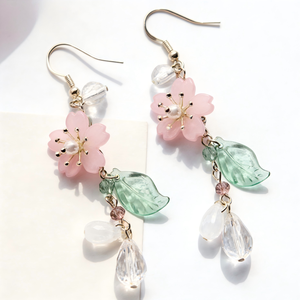 Pendientes <span class=keywords><strong>de</strong></span> orquídea estilo bosque, súper mágicos, <span class=keywords><strong>de</strong></span> inspiración china antigua, con borlas <span class=keywords><strong>de</strong></span> loto rosa, largos, <span class=keywords><strong>de</strong></span> cristal Hanfu - Product Image 3