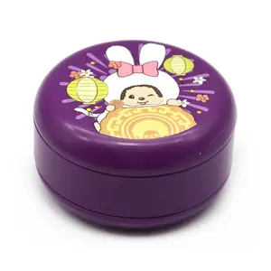 Custom Printed Small Round Soap Storage Gift Tin Package Box Single Mooncake Festival Metal Can