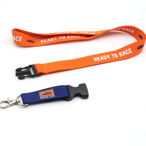 <b>Polyester</b> Phone <b>Lanyard</b> Long Neck Hanging Strap Custom Logo ID Card Holder Woven Strap Adjustable Length Hook Water Resistant - Product Image 1