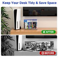 Support de Stockage Multimédia Portable Universel Transparent à 12 Emplacements pour CD/DVD, Robuste, Vente en Gros, pour PlayStation 5