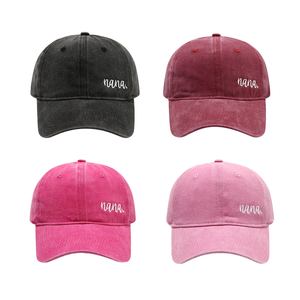 Gorra de Béisbol de 5 Paneles con Diseño Desgastado y Orificio para Cola de Caballo, Unisex, Regalo para Mujeres y Hombres, Diseño con Imagen Bordada, 100% Algodón, Bloques de Color - Product Image 1