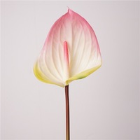 Bunga Anthurium Artifisial Berkualitas Tinggi PVC Anthurium Sentuhan Nyata Bunga Artifisial Dekorasi Rumah Pernikahan Bunga Pernikahan