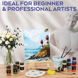 80 pièces Premium adulte Art Set toile acrylique fournitures professionnel brosse <span class=keywords><strong>chevalet</strong></span> tout-en-un cadeau bricolage <span class=keywords><strong>Kit</strong></span> de dessin - Product Image 5