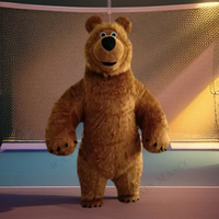 Costume d'ours géant gonflable amusant pour Halloween, déguisement de cosplay, personnage animal, scène, cadeau, ours rugissant, costume d'ours gonflable pour adulte
