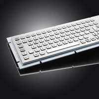 Clavier industriel intégré pleine taille avec trackball métallique, 106 touches et pavé numérique