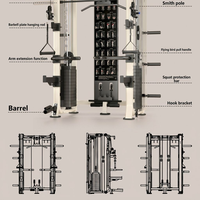 FRS Nouveau Prix Usine Compétitif Ensemble d'Équipement d'Entraînement Intégré Multifonctionnel pour Salle de Sport à Domicile, Machine Smith Combinée pour Fitness et Musculation